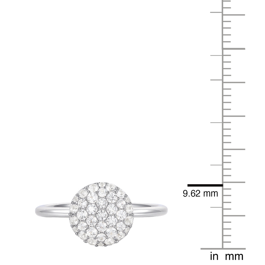 Sterling Silver 1/2 ct tw Diamond Round Shape Pavé Ring (I-I2)