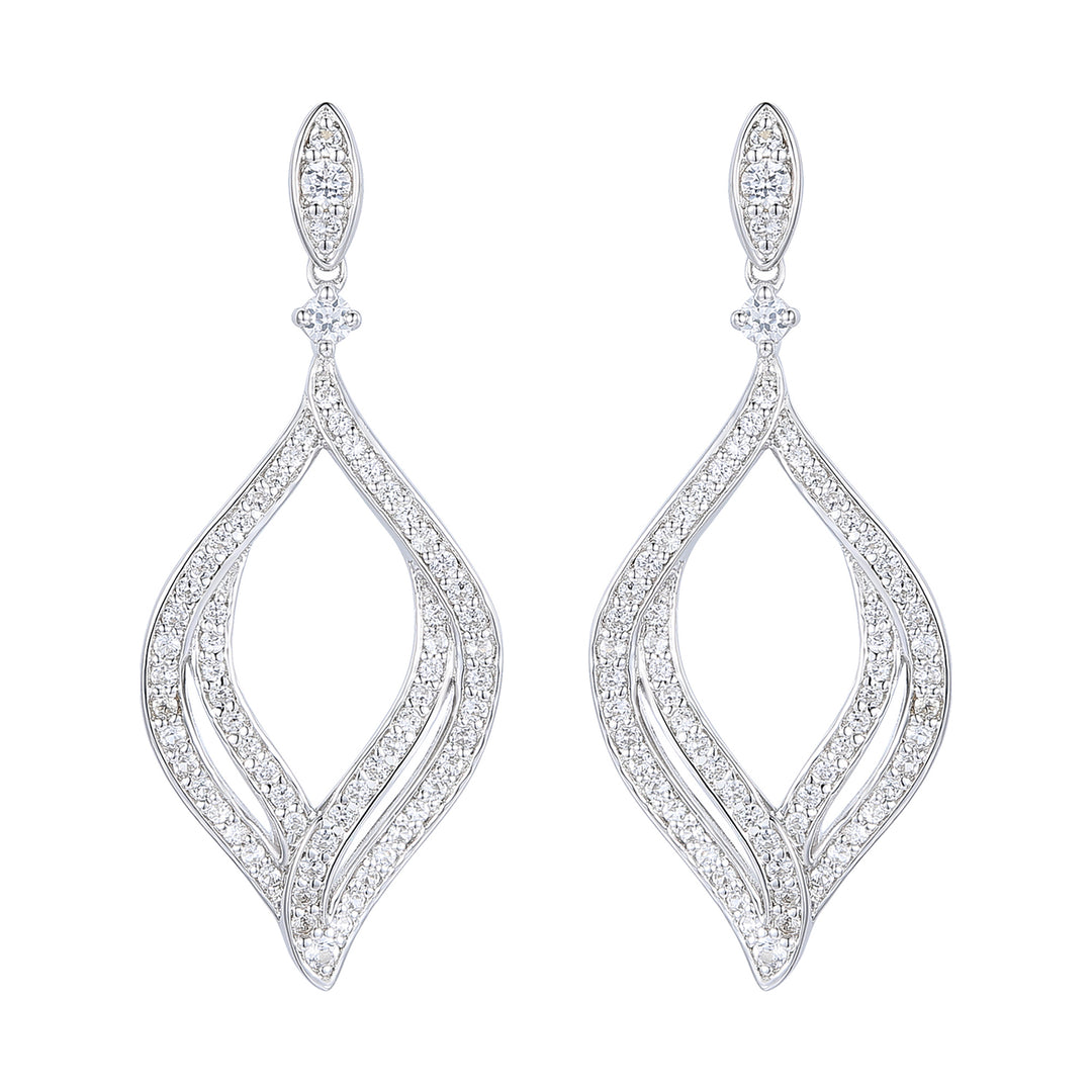 Sterling Silver 1/2 ct tw Diamond Dangle Earring (I-I2)