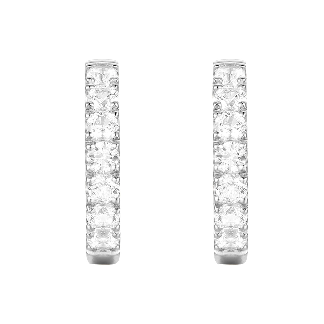 10K White Gold 1/3 ct tw Diamond Hoop Earring (I-I2)