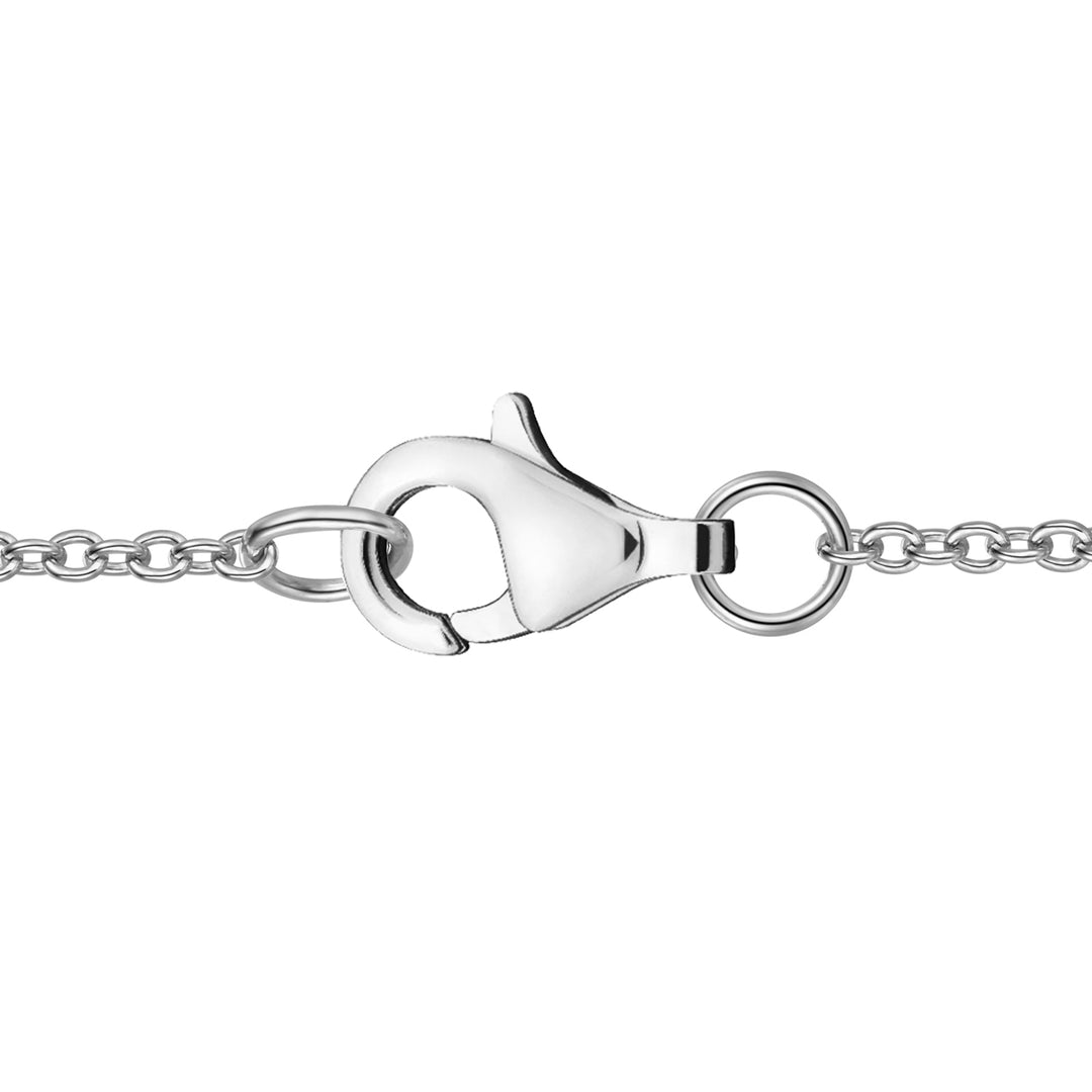 Sterling Silver 1/4 ct tw Diamond Circle Station Necklace 17" (I-I2)