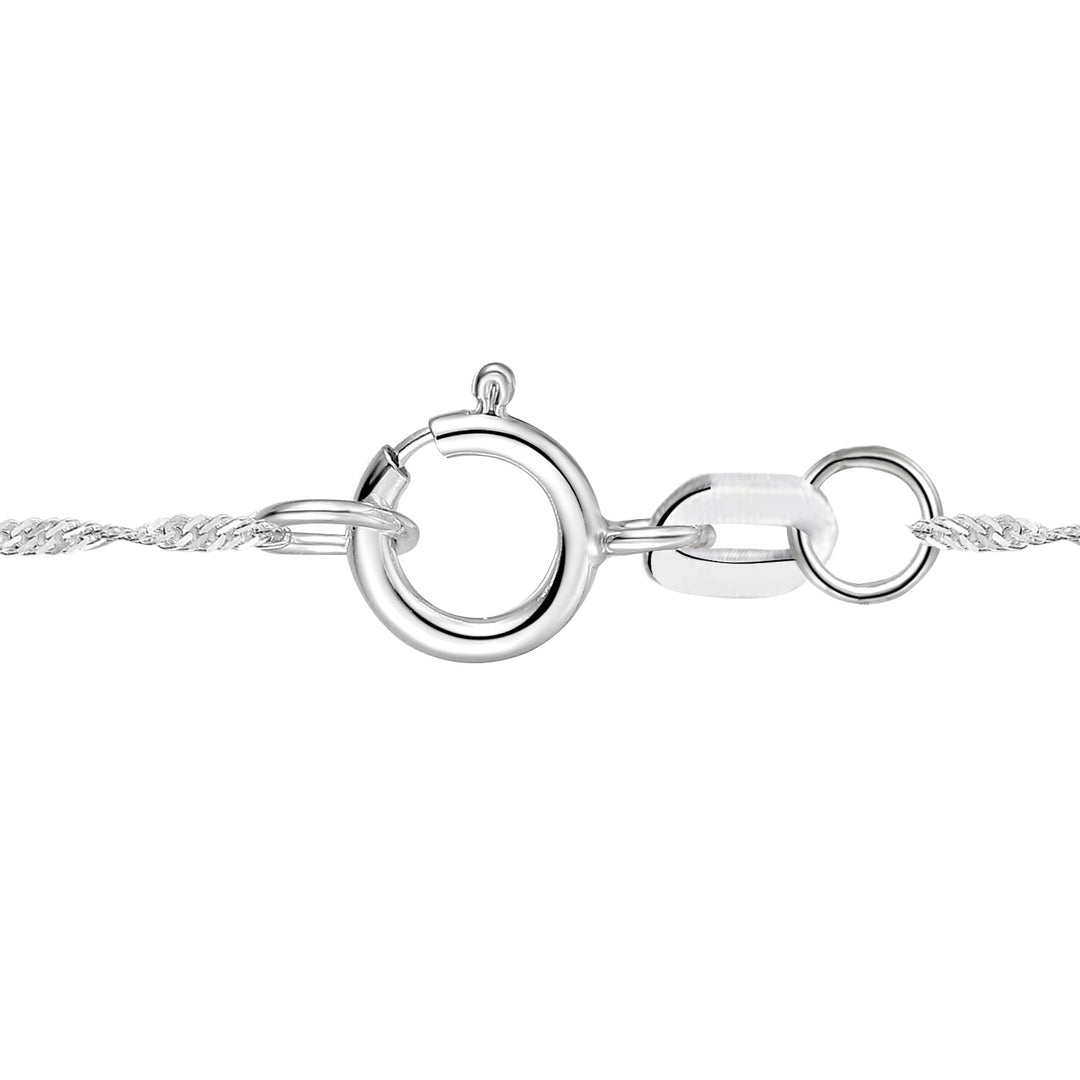 10K White Gold 1/2ct tw Diamond Flower Drop Pendant with 18" Chain (I-I2)