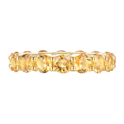 Sterling Silver Gemstone Eternity Band Ring