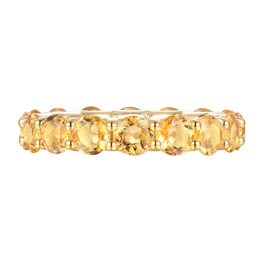 Sterling Silver Gemstone Eternity Band Ring