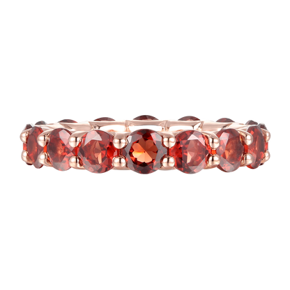 Sterling Silver Gemstone Eternity Band Ring