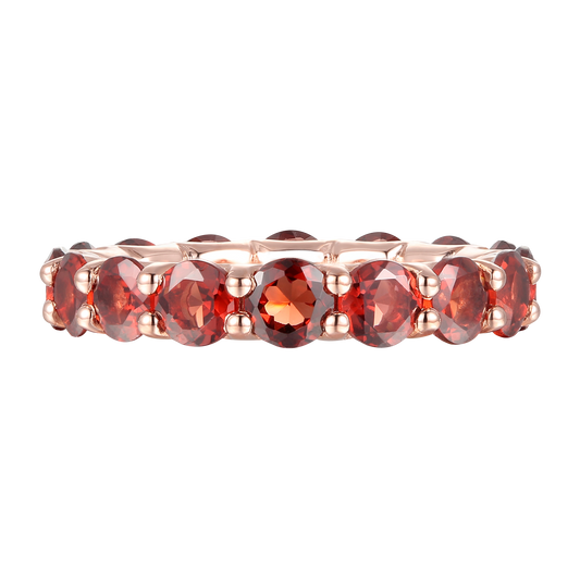 Sterling Silver Gemstone Eternity Band Ring