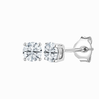 14K Lab Grown Round Solitaire Earrings F-G VS1-VS2