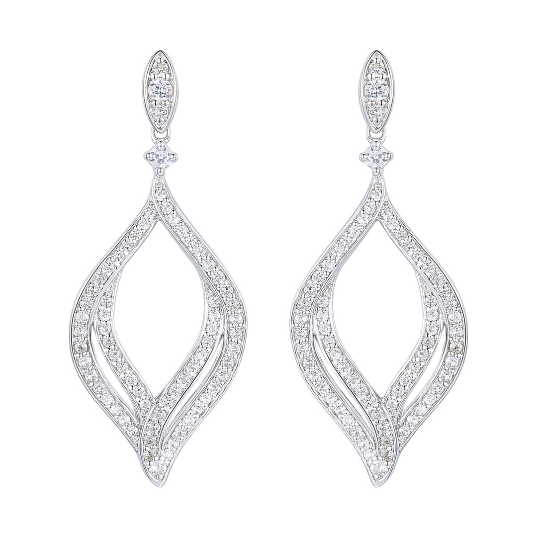 Sterling Silver 1/2 ct tw Diamond Dangle Earring (I-I2)