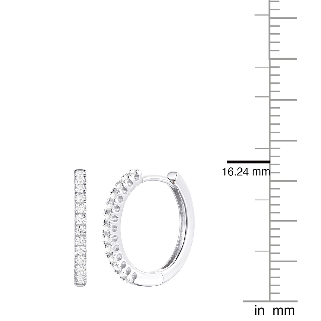 10K White Gold 1/4 ct tw Diamond Hoop Earring (I-I2)