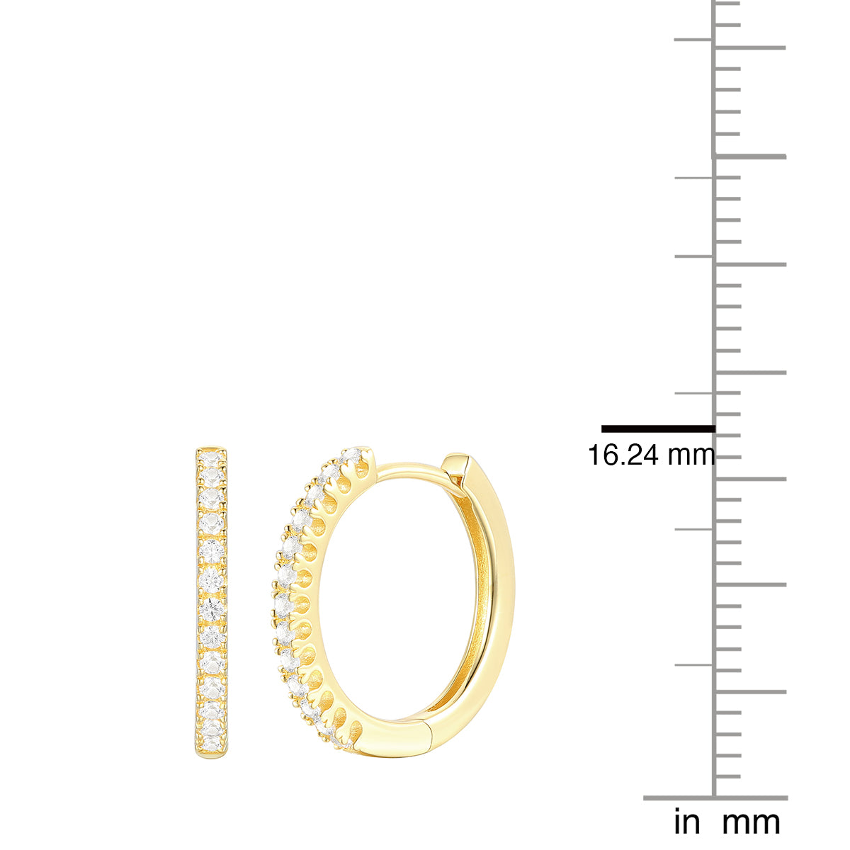 10K Yellow Gold 1/2 ct tw Diamond Hoop Earring (I-I2)