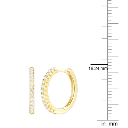 10K Yellow Gold 1/2 ct tw Diamond Hoop Earring (I-I2)