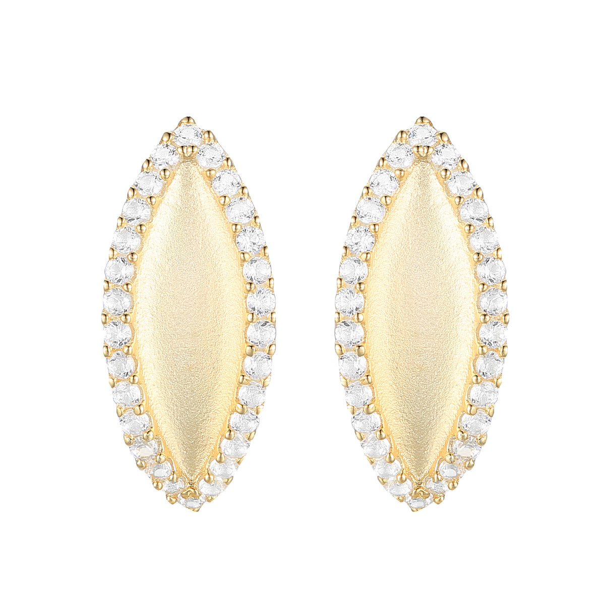 10K Yellow Gold 1/4 ct tw Diamond Satin Leaf Hinged Hoop Earring (I-I2)