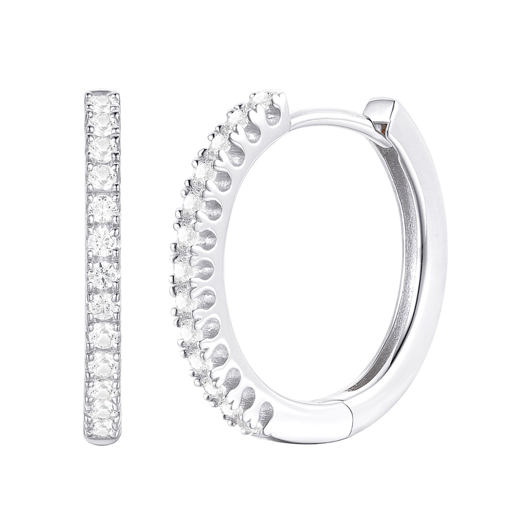 10K White Gold 1/2 ct tw Diamond Hoop Earring (I-I2)