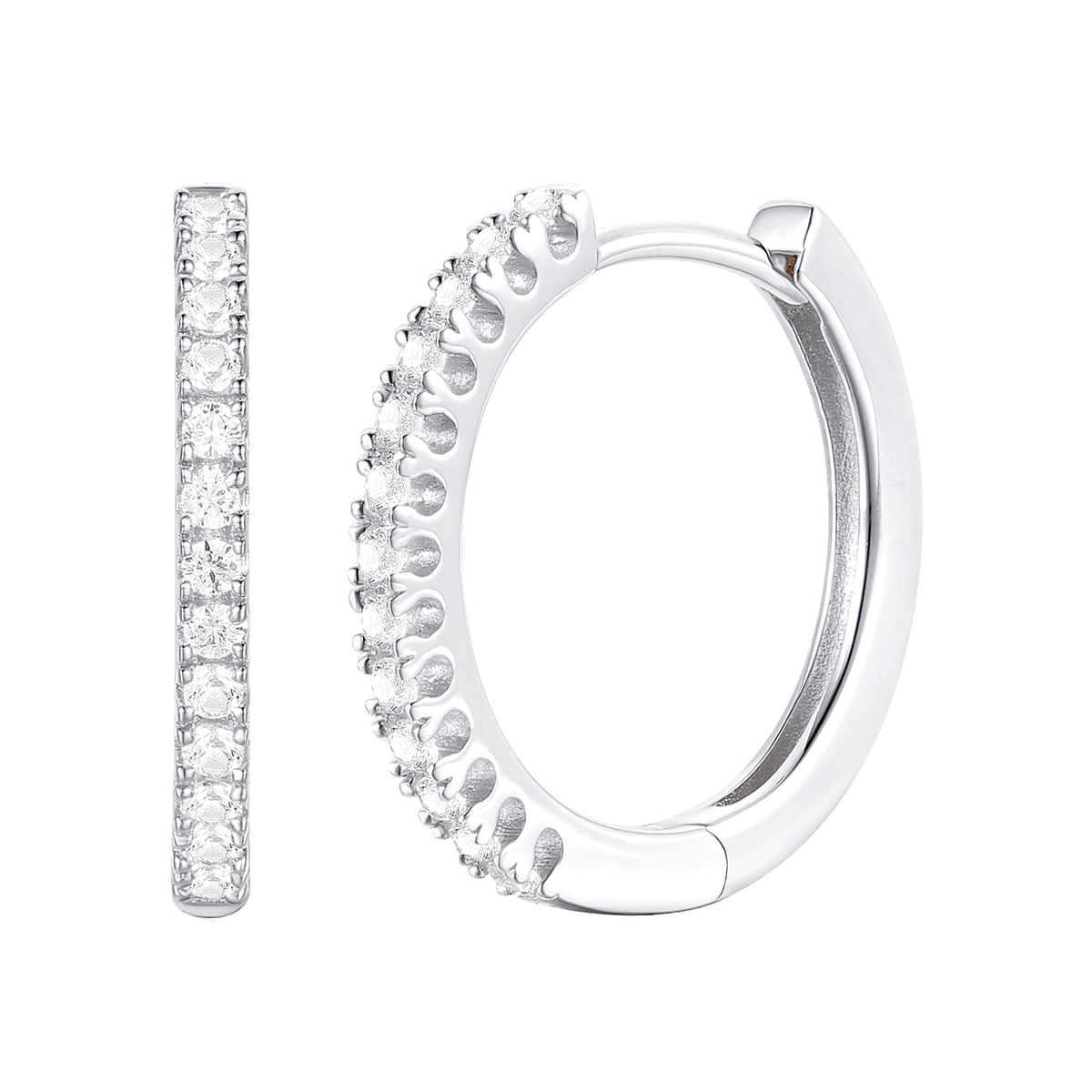 10K White Gold 1/2 ct tw Diamond Hoop Earring (I-I2)