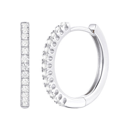 10K White Gold 1/2 ct tw Diamond Hoop Earring (I-I2)