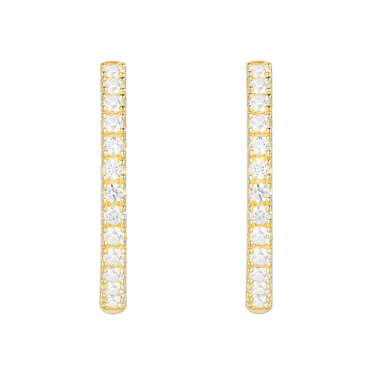 10K Yellow Gold 1/2 ct tw Diamond Hoop Earring (I-I2)