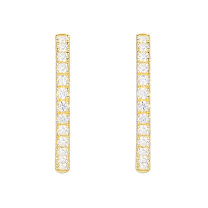 10K Yellow Gold 1/2 ct tw Diamond Hoop Earring (I-I2)