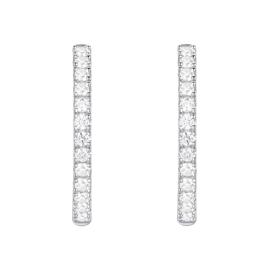 10K White Gold 1/2 ct tw Diamond Hoop Earring (I-I2)