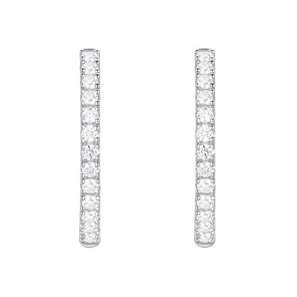 10K White Gold 1/2 ct tw Diamond Hoop Earring (I-I2)