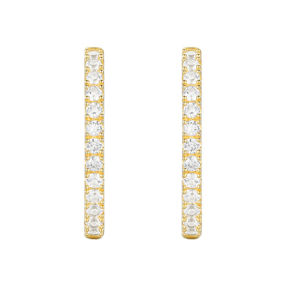 10K Yellow Gold 1/4 ct tw Diamond Hoop Earring (I-I2)