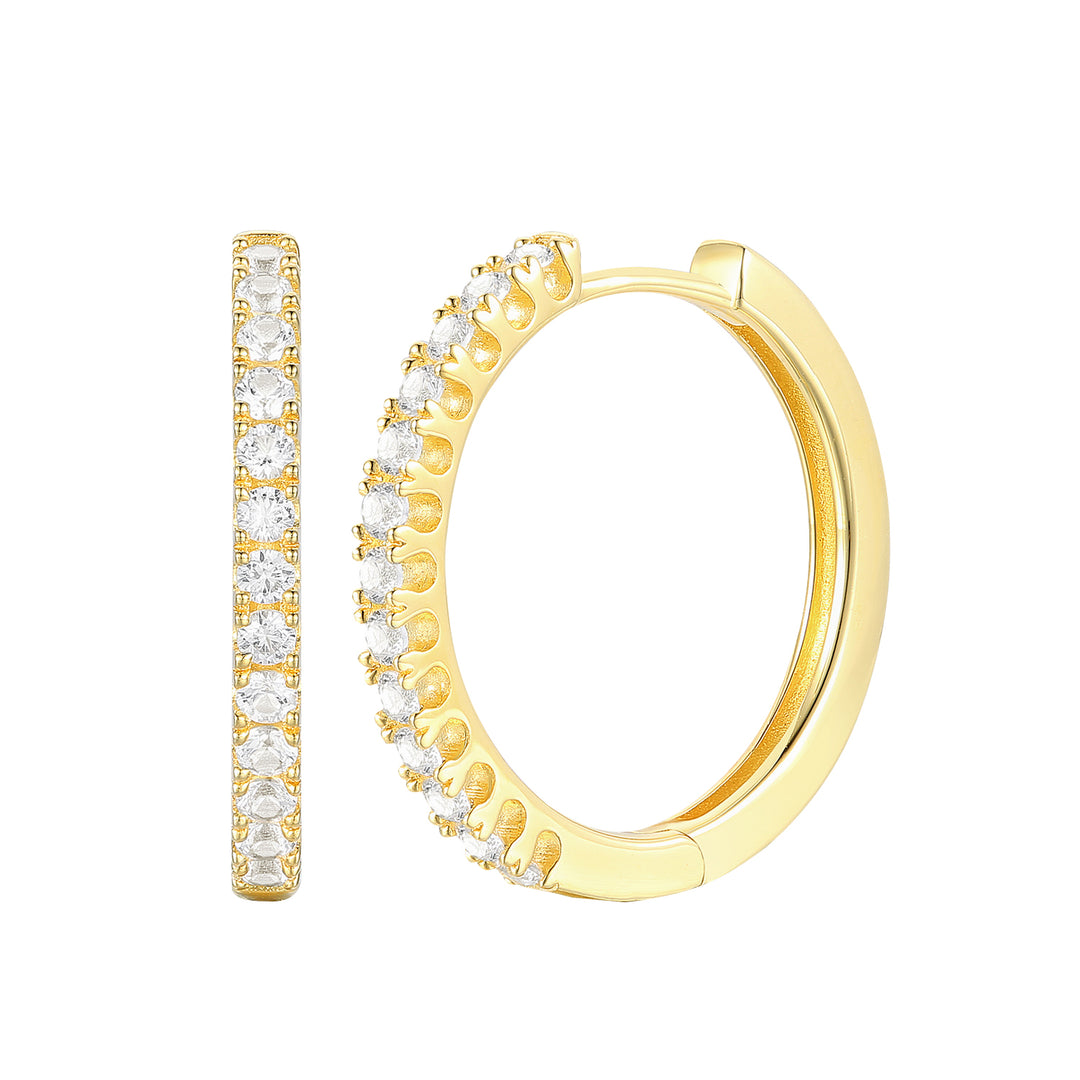 10K Yellow Gold 1/4 ct tw Diamond Hoop Earring (I-I2)