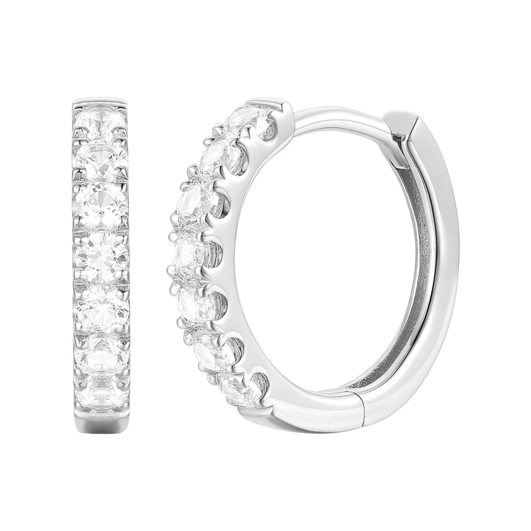 10K White Gold 1/3 ct tw Diamond Hoop Earring (I-I2)