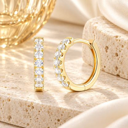 10K Yellow Gold 1/3 ct tw Diamond Hoop Earring (I-I2)