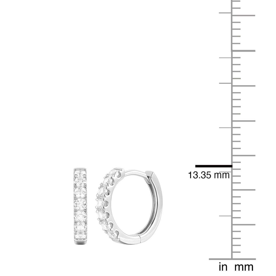 10K White Gold 1/3 ct tw Diamond Hoop Earring (I-I2)