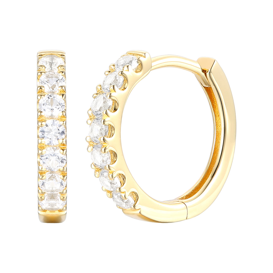 10K Yellow Gold 1/3 ct tw Diamond Hoop Earring (I-I2)