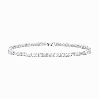 Sterling Silver or 14K Yellow Gold Plated Silver 4 ct tw Lab Grown Diamond Tennis Bracelet