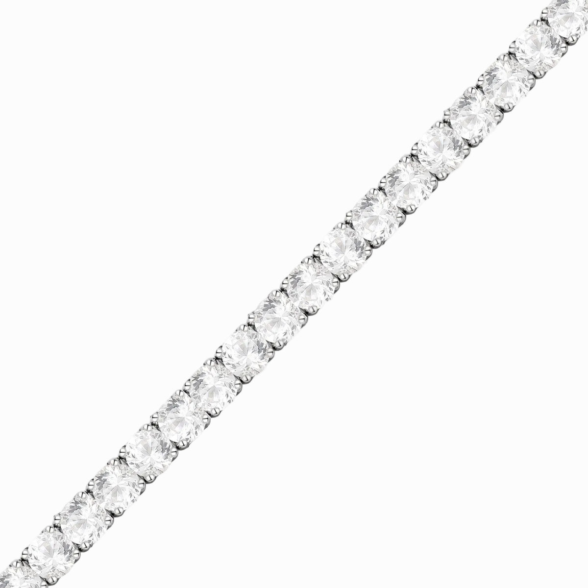 Sterling Silver or 14K Yellow Gold Plated Silver 4 ct tw Lab Grown Diamond Tennis Bracelet