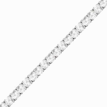 Sterling Silver or 14K Yellow Gold Plated Silver 4 ct tw Lab Grown Diamond Tennis Bracelet