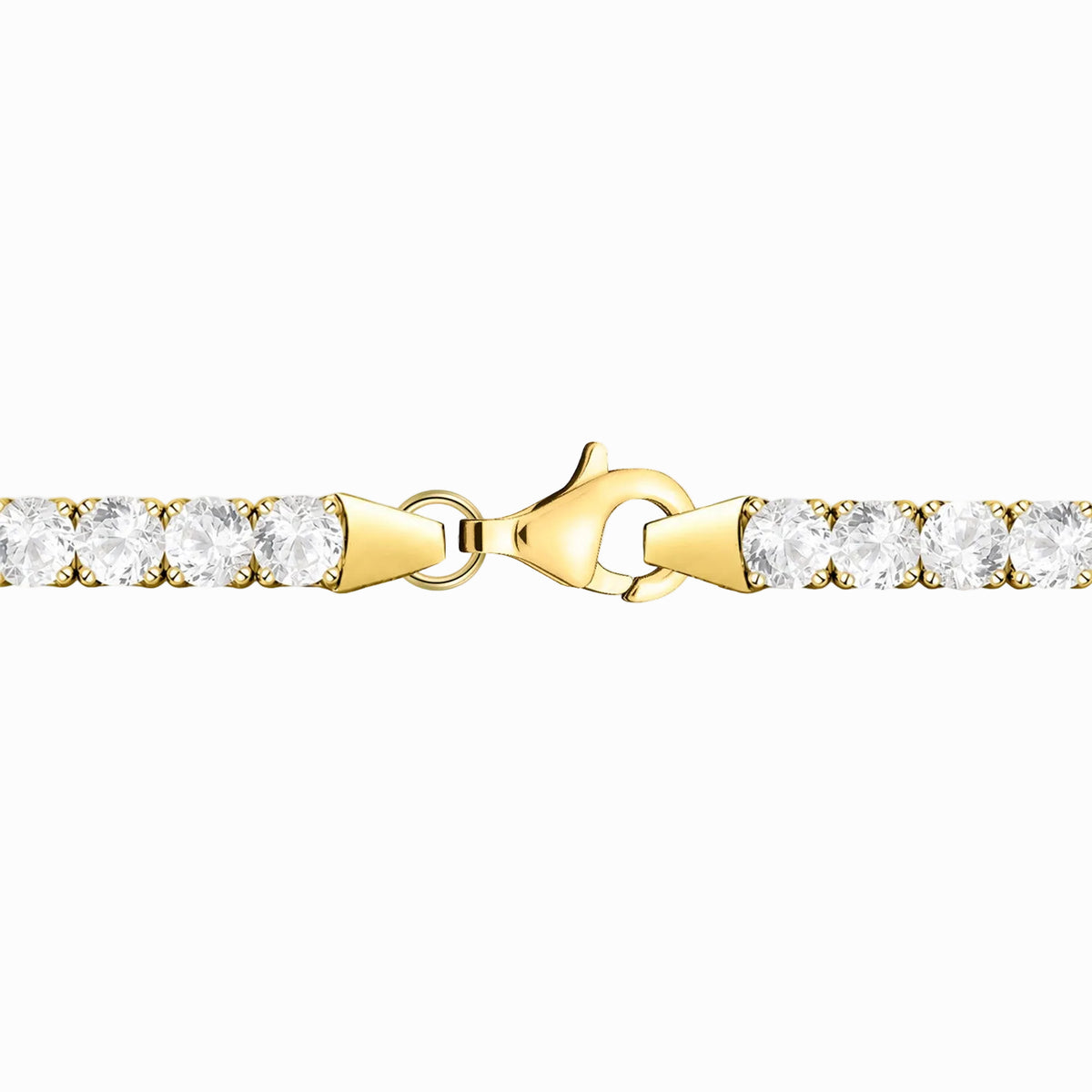 Sterling Silver or 14K Yellow Gold Plated Silver 4 ct tw Lab Grown Diamond Tennis Bracelet