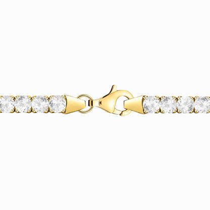 Sterling Silver or 14K Yellow Gold Plated Silver 4 ct tw Lab Grown Diamond Tennis Bracelet