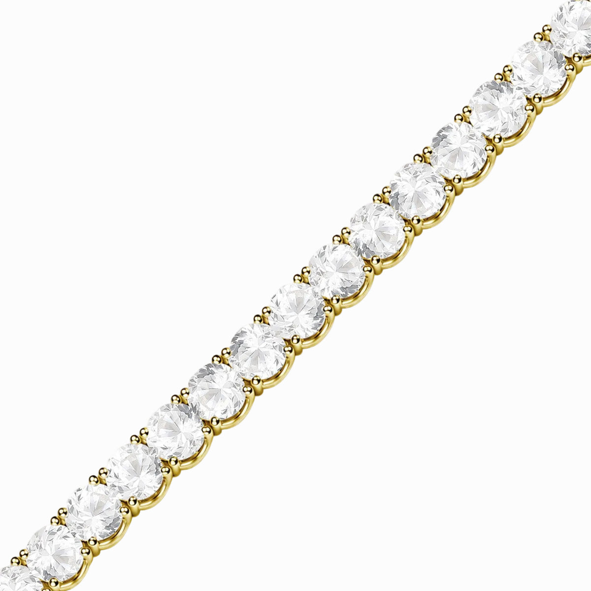 Sterling Silver or 14K Yellow Gold Plated Silver 4 ct tw Lab Grown Diamond Tennis Bracelet
