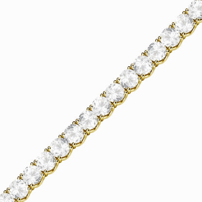 Sterling Silver or 14K Yellow Gold Plated Silver 4 ct tw Lab Grown Diamond Tennis Bracelet