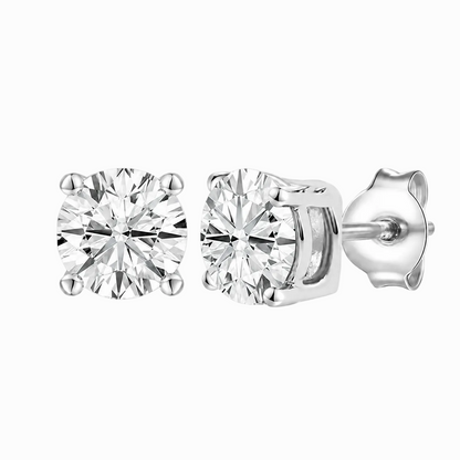 14K Lab Grown Round Solitaire Earrings F-G VS1-VS2