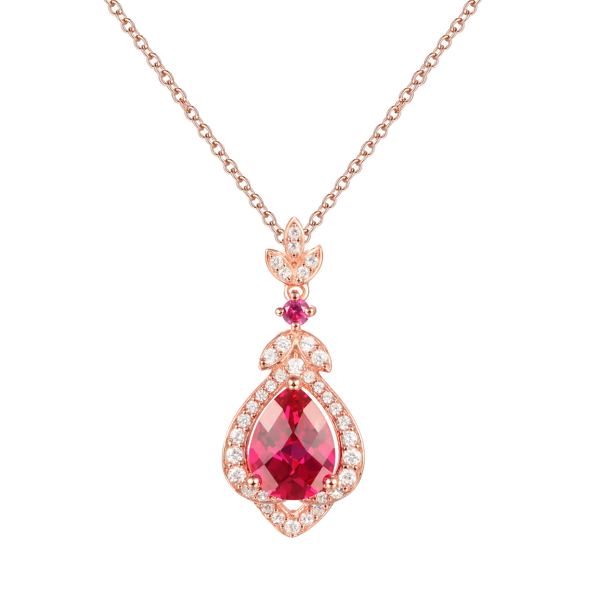 Sterling Silver Gemstone Pear Drop Pendant
