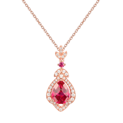 Sterling Silver Gemstone Pear Drop Pendant