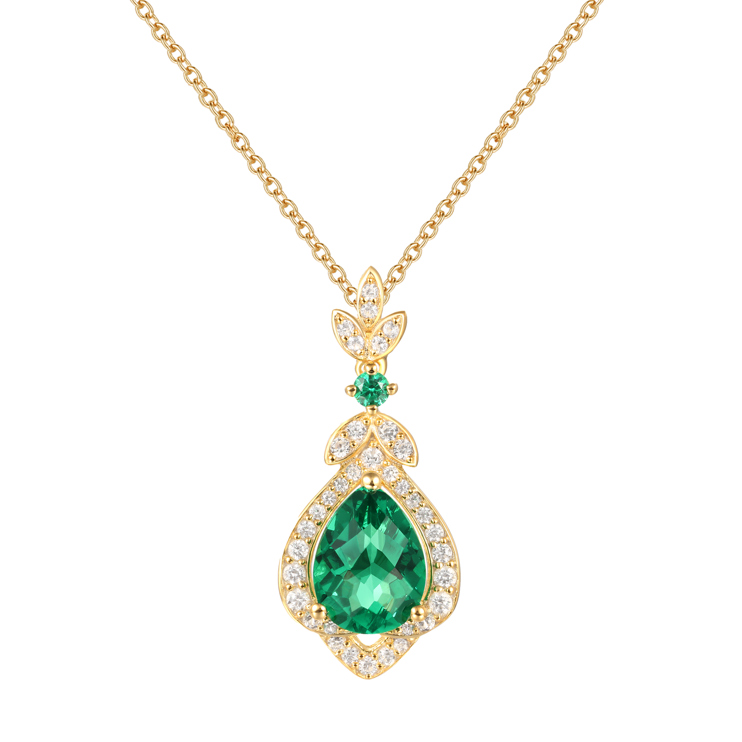 Sterling Silver Gemstone Pear Drop Pendant