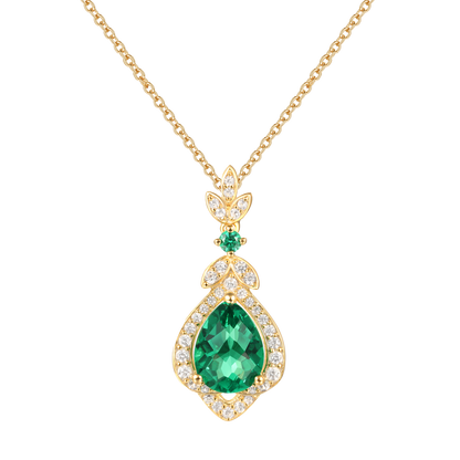 Sterling Silver Gemstone Pear Drop Pendant