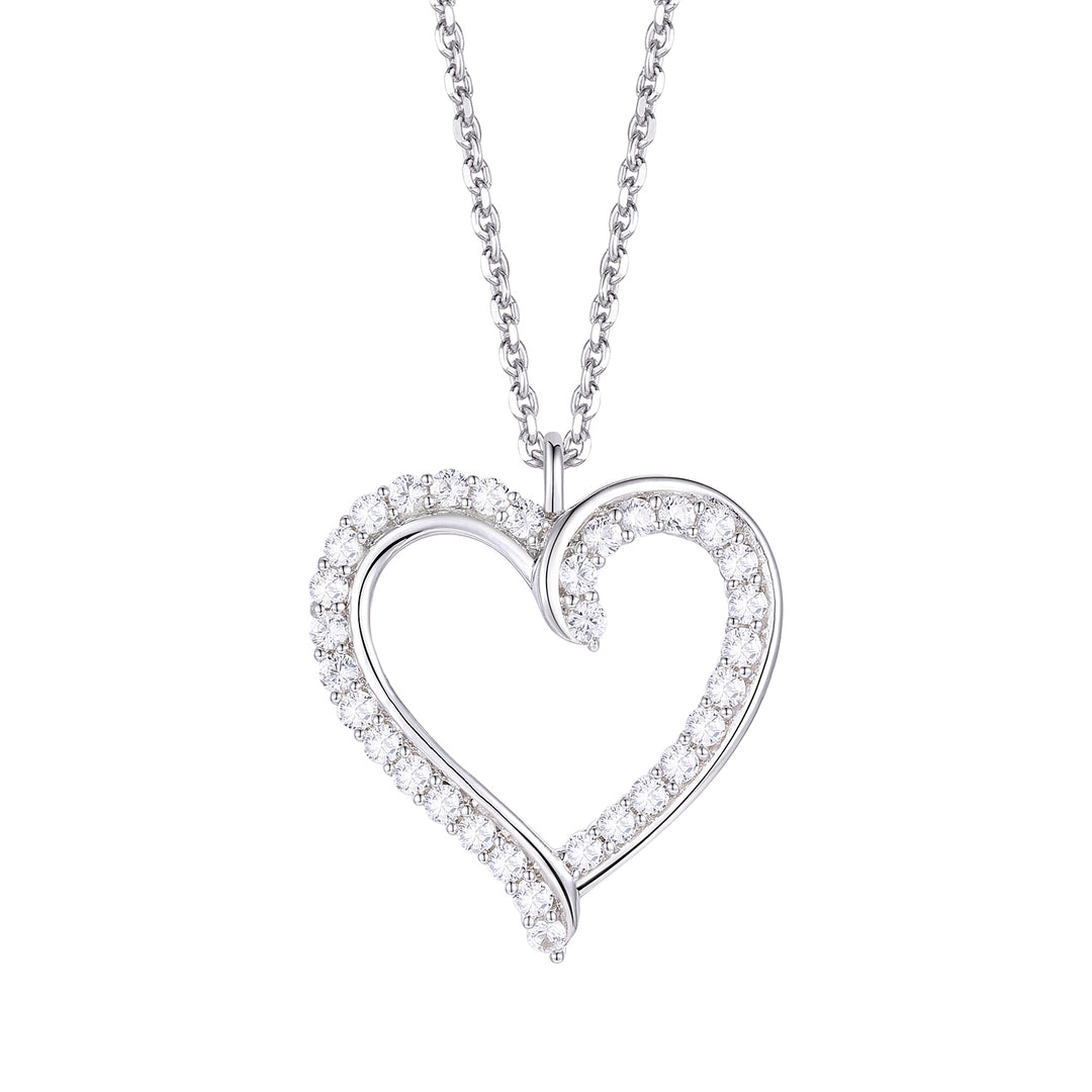 10K Gold and Diamond Heart Pendant 1/3 CTTW F - G / VS1 - VS2