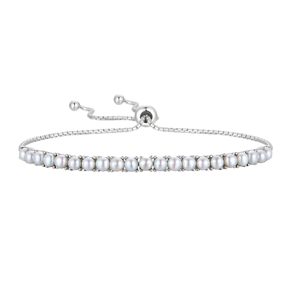 Sterling Silver Adjustable Gemstone Bolo Bracelet