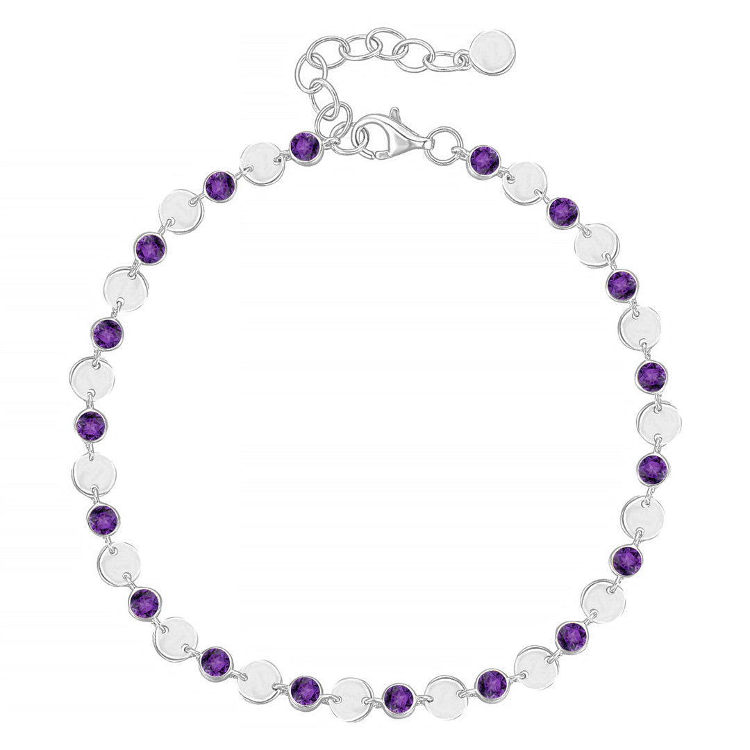Sterling Silver Gemstone Luna Bracelet