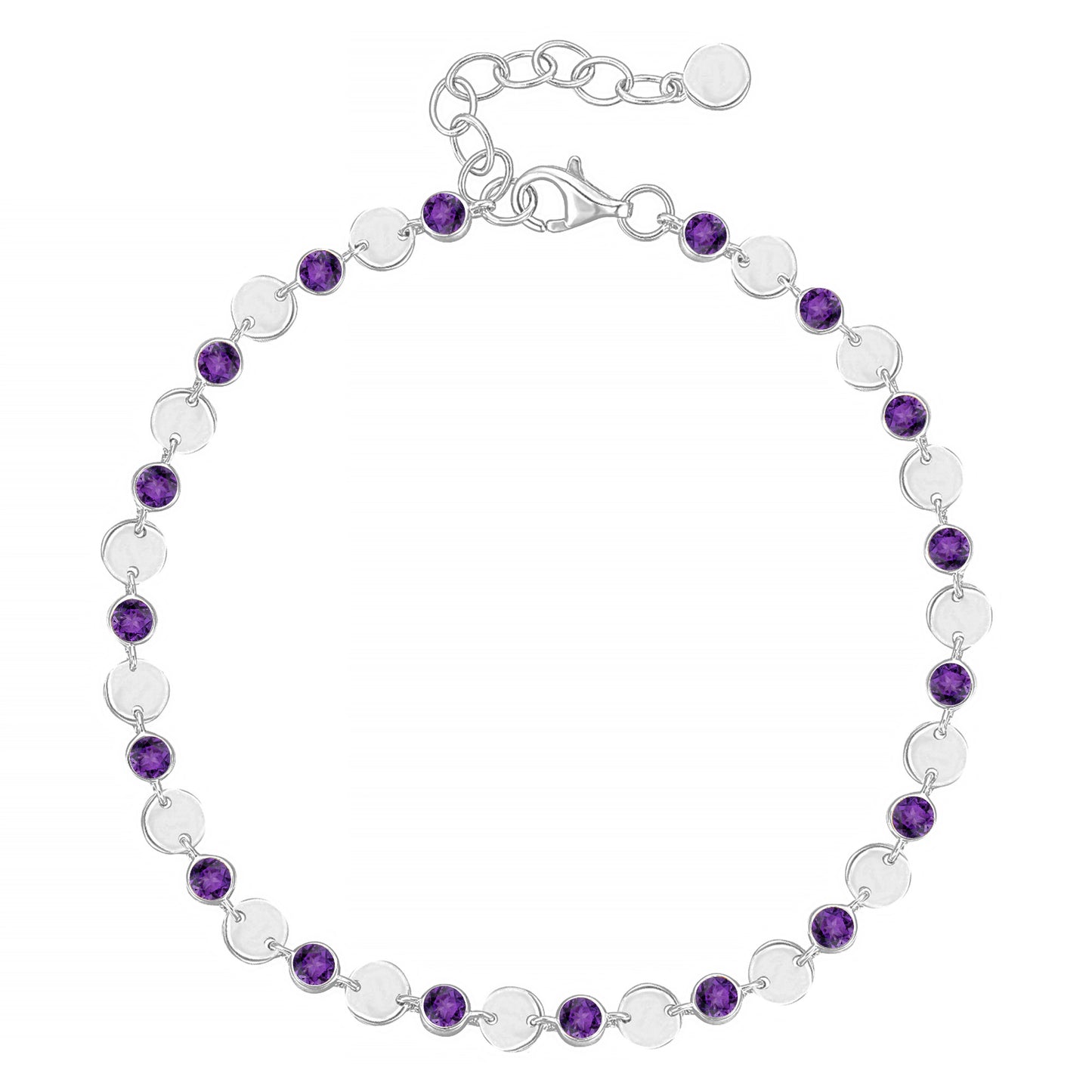 Sterling Silver Gemstone Luna Bracelet