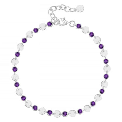 Sterling Silver Gemstone Luna Bracelet