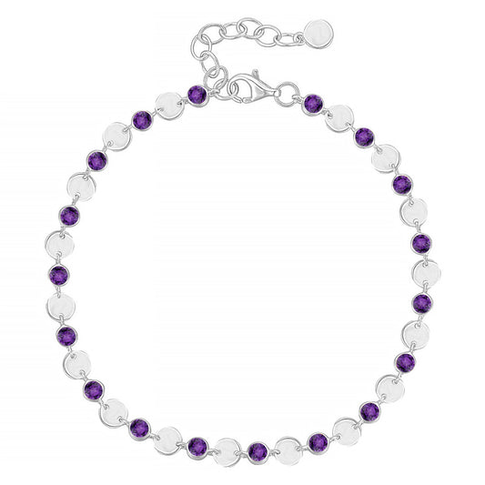 Sterling Silver Gemstone Luna Bracelet