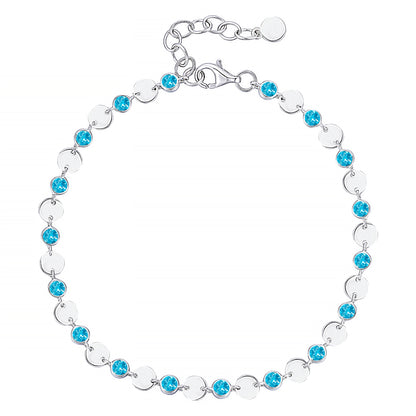 Sterling Silver Gemstone Luna Bracelet