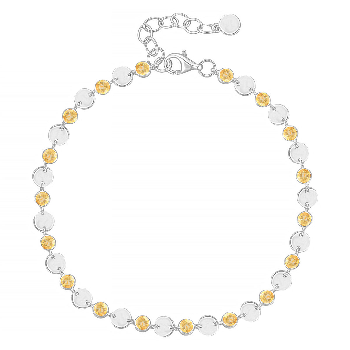 Sterling Silver Gemstone Luna Bracelet