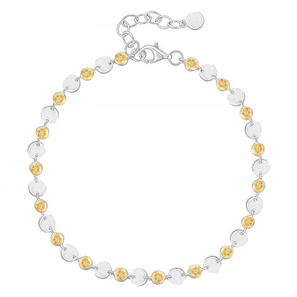 Sterling Silver Gemstone Luna Bracelet