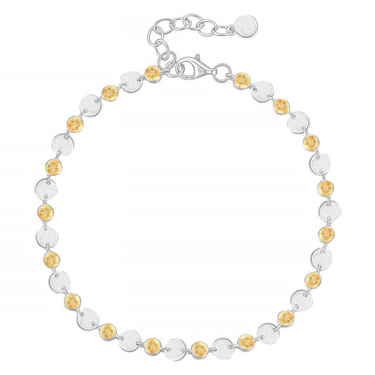 Sterling Silver Gemstone Luna Bracelet
